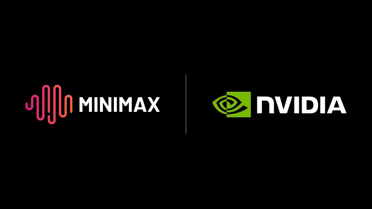 MiniMaxとNVIDIAのコラボレーションを示す公式バナー
