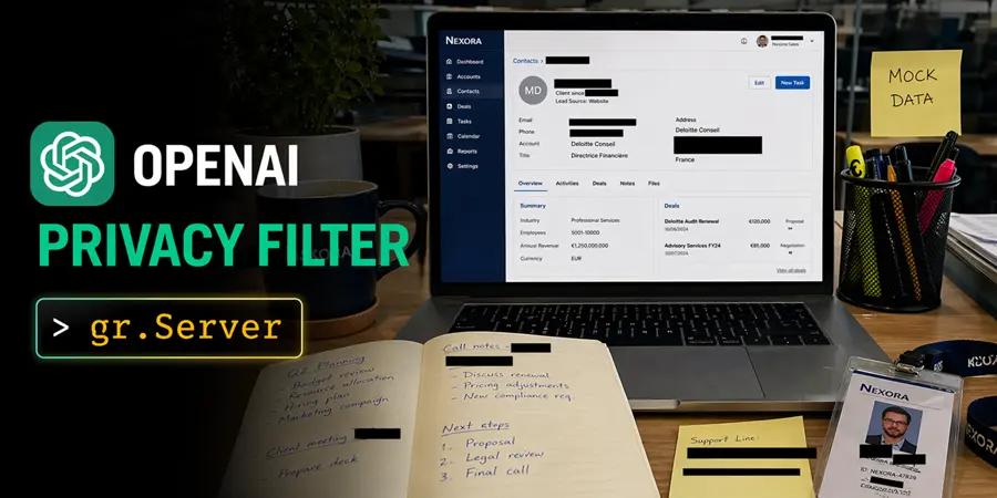 Privacy Filterで黒塗りされた書類のイメージ