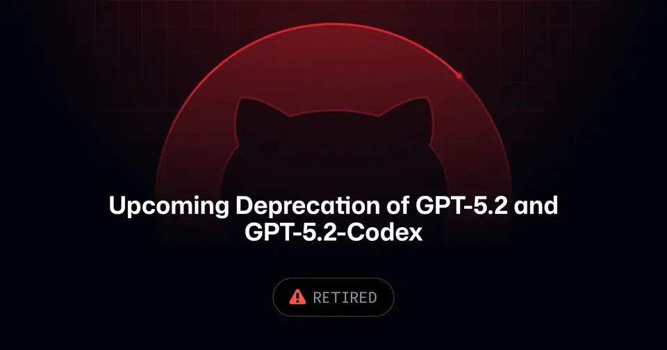 GitHub Changelogの廃止予告イメージ