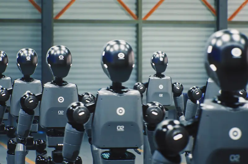工場で作業するヒューマノイドロボット