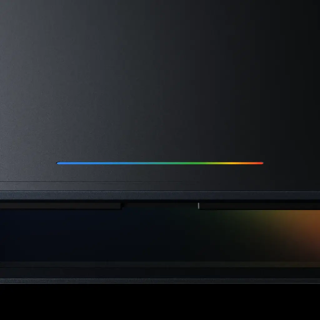 Googlebookのglowbar部分を写したクローズアップ写真