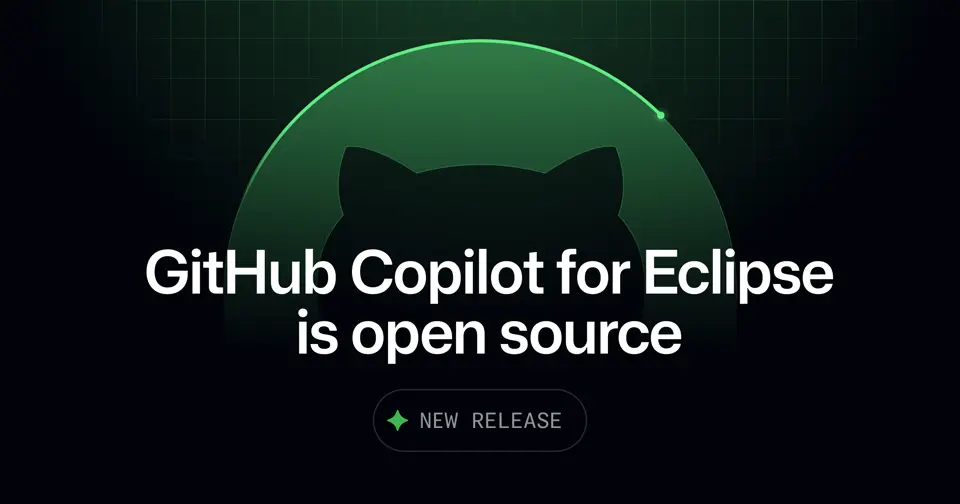 GitHub Copilot for Eclipseのオープンソース化を示すイメージ
