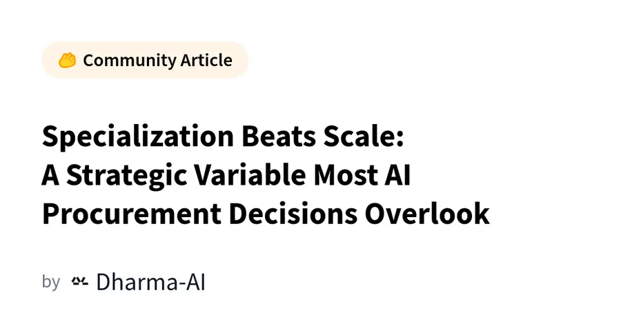 Specialization Beats Scaleの分析記事タイトル画像