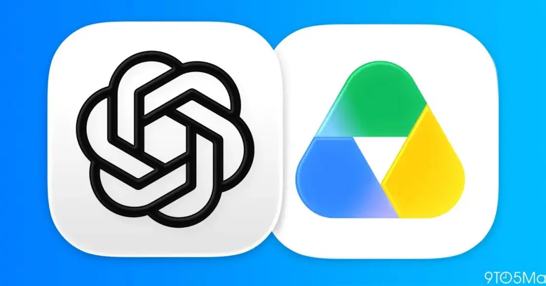 並んで表示されたChatGPTとGoogle Driveのアイコン