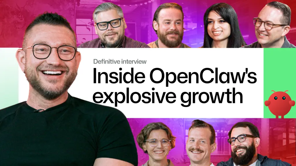 7人のOpenClawメンテナーが紹介された「Inside OpenClaw's explosive growth」というインタビュー記事のサムネイル画像