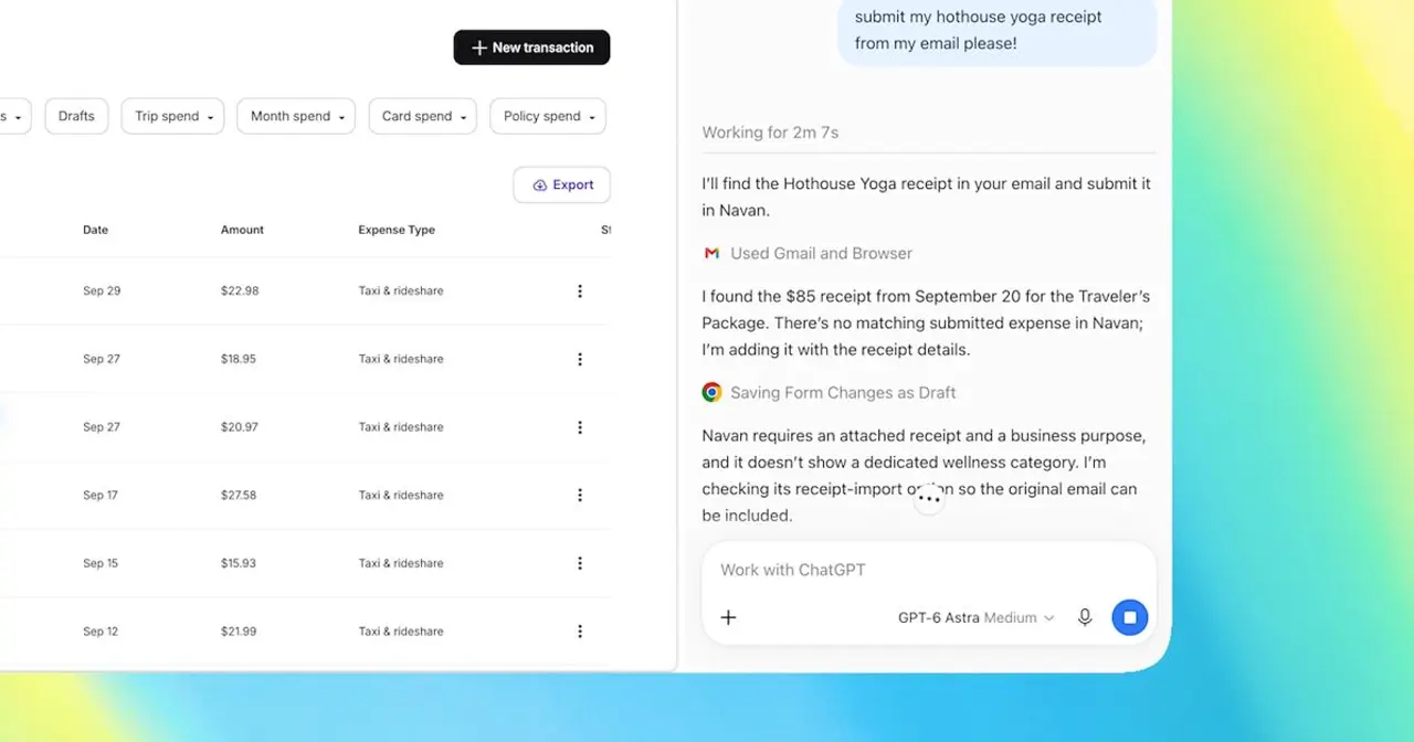 ChatGPTのサイドバーとブラウザのタブ比較画面を並べたスクリーンショット